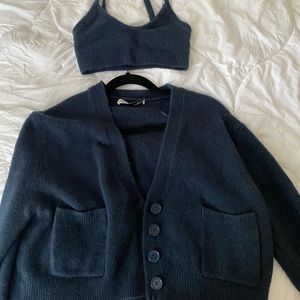 Sweater bralette and sweater